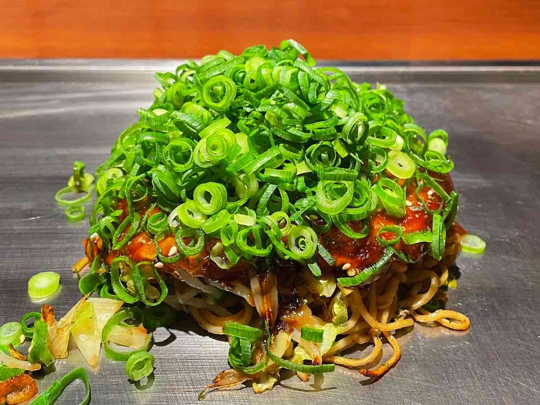 そば広島ねぎお好み焼き