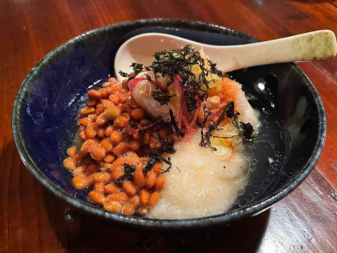 揚げもちおろし納豆