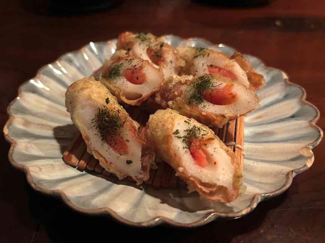 ちくわ明太いそべ揚げ