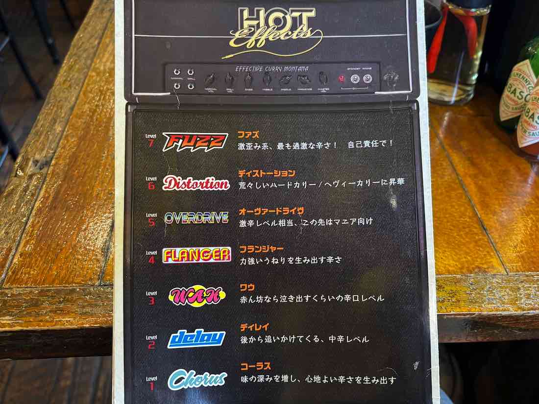 辛さ一覧表