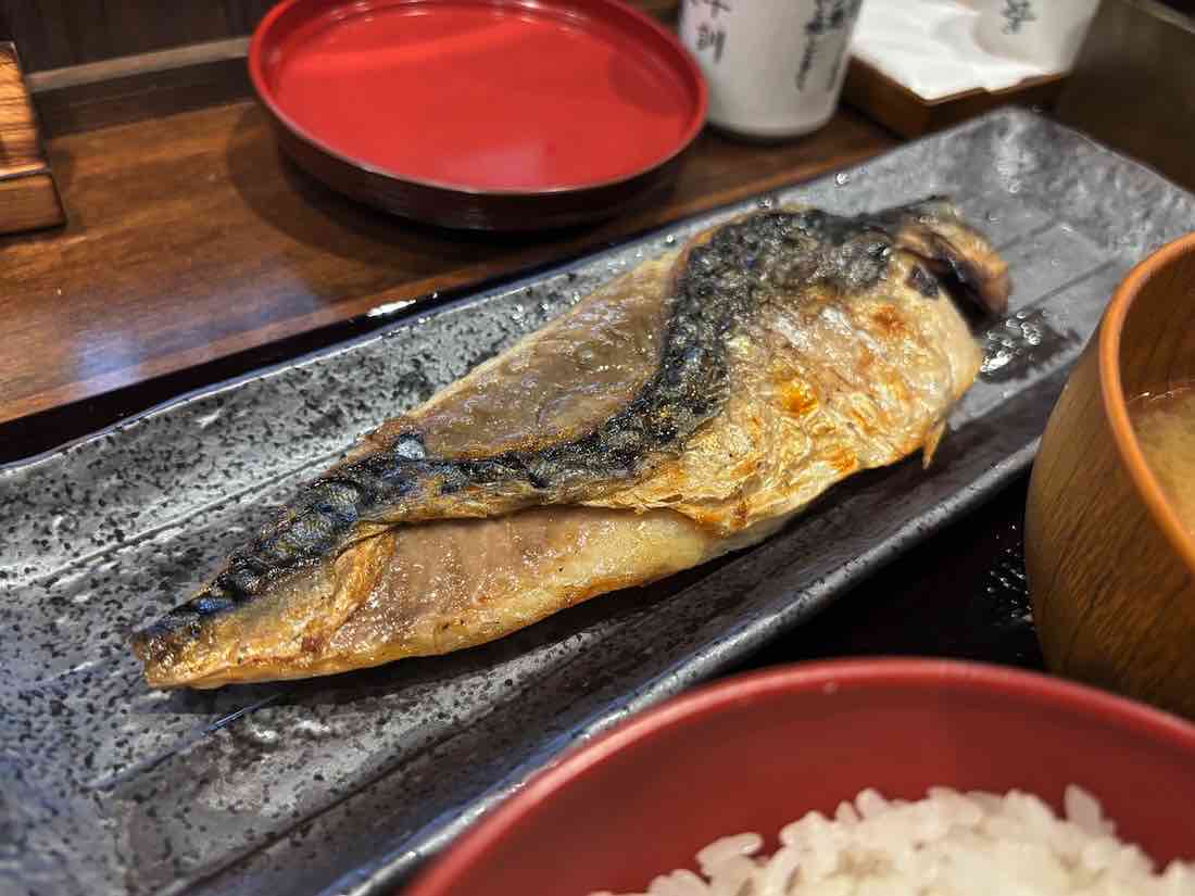 さば文化干し定食