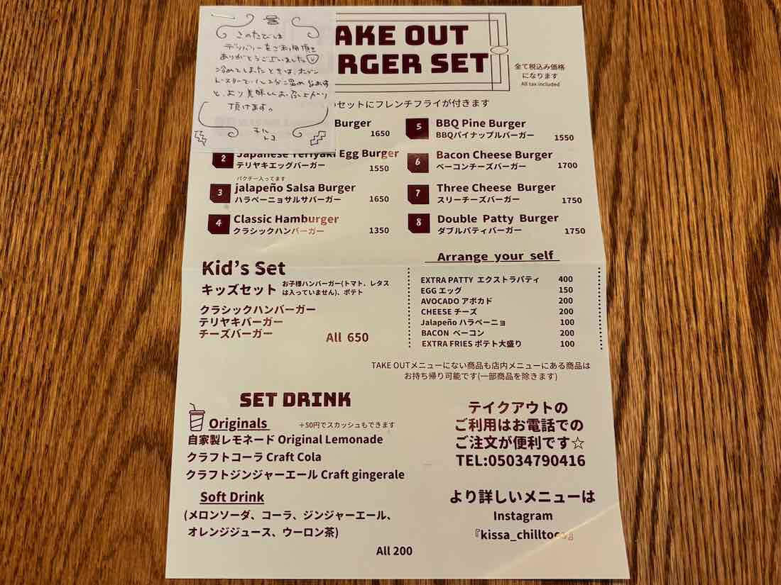 手書きのメモ