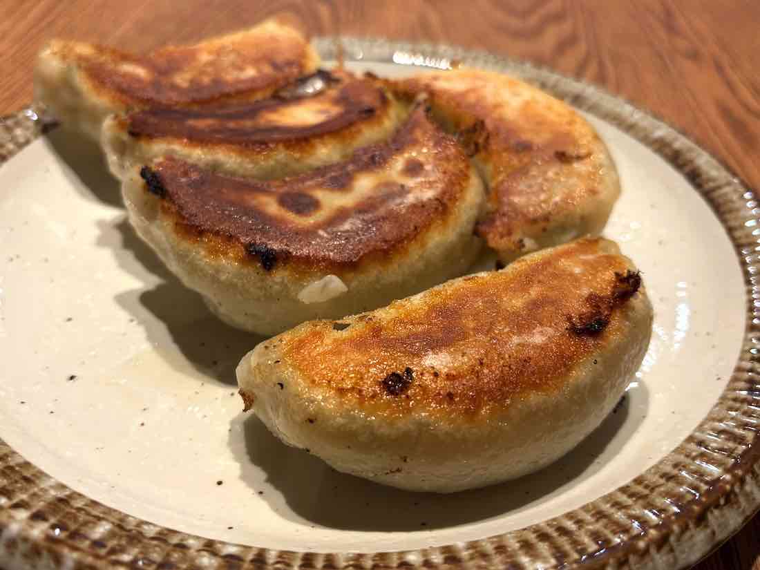 完成した餃子