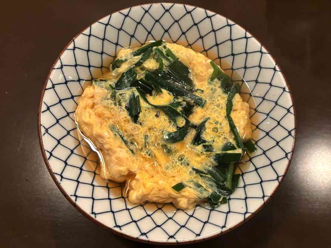 和風だしのにら玉とじ