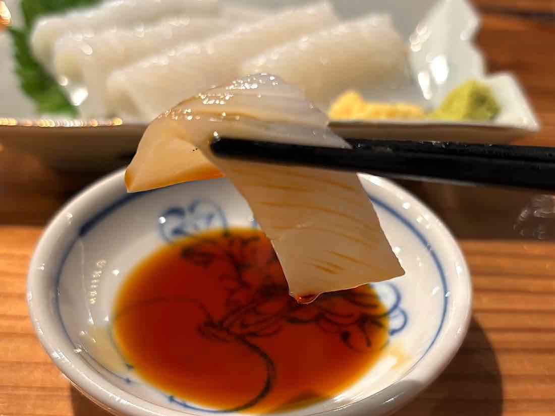 ヤリイカ刺身