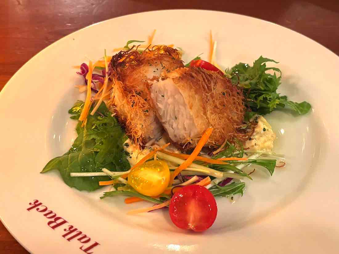 白身魚のカダイフ揚げ