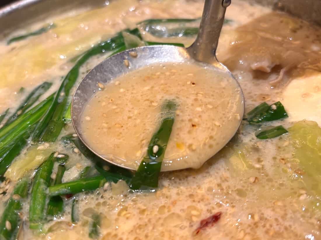 味噌味のスープ