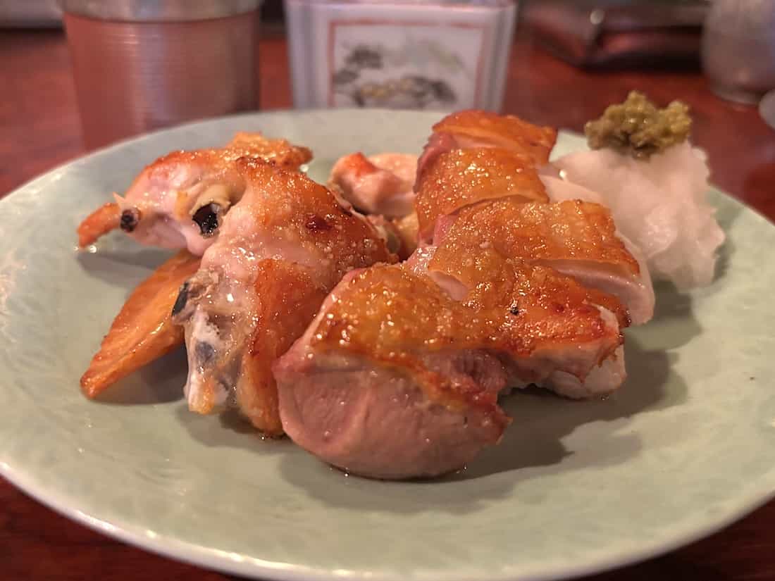 熊本の地鶏・天草大王の焼き盛り合わせ