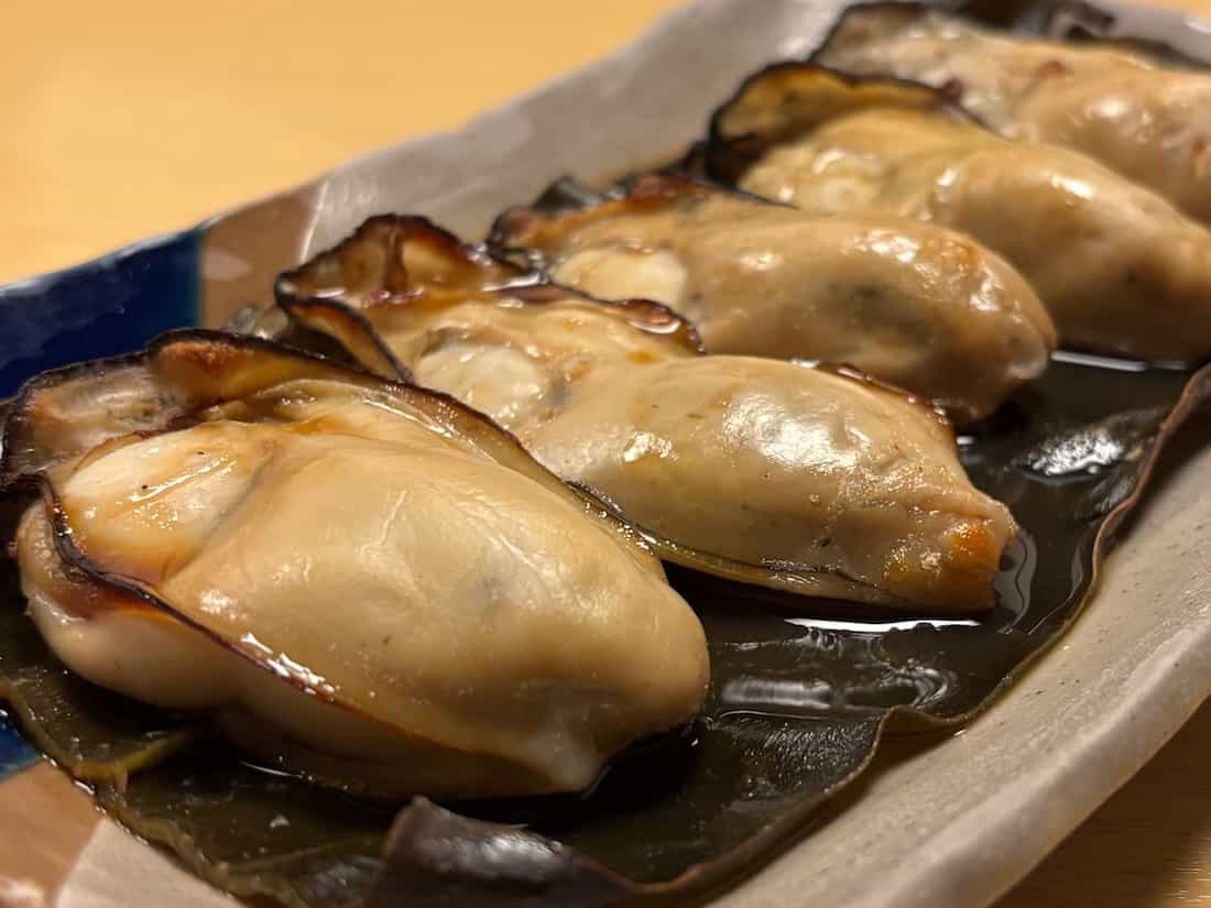 牡蠣の松前焼き