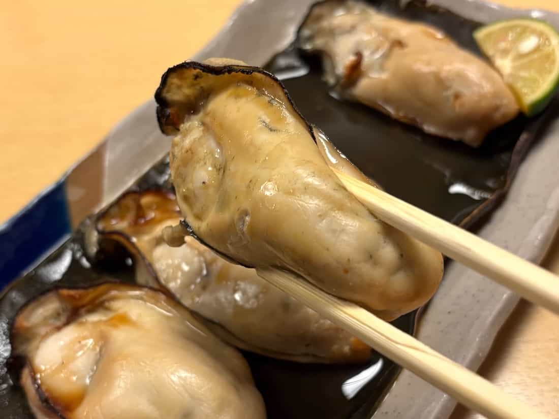 牡蠣の松前焼きアップ