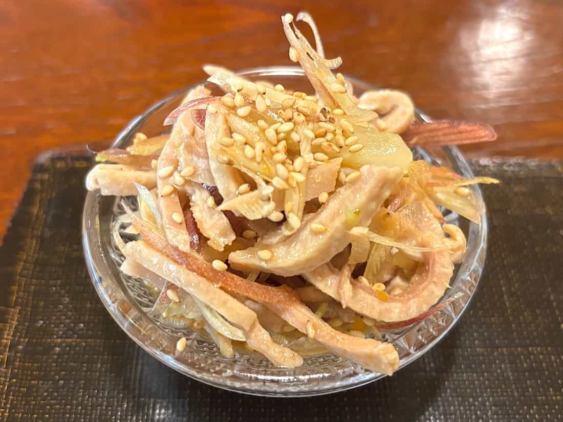 鴨皮茗荷ポン酢