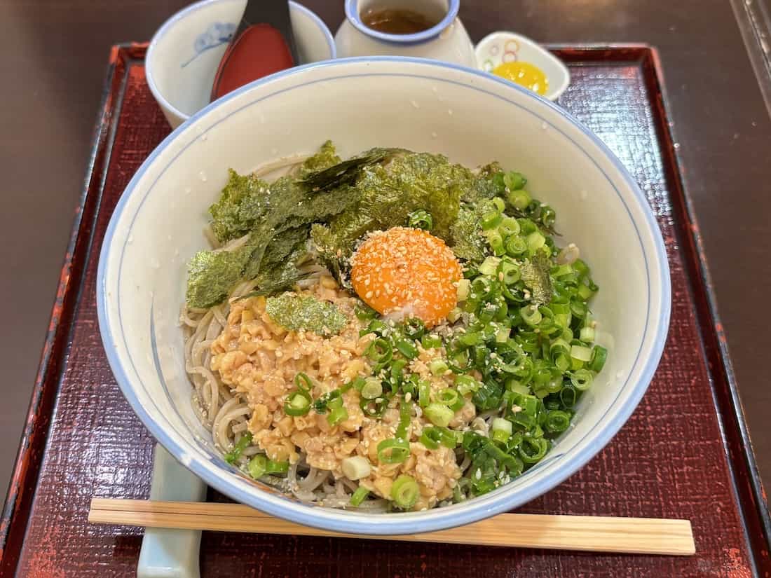 ごまみそ納豆蕎麦