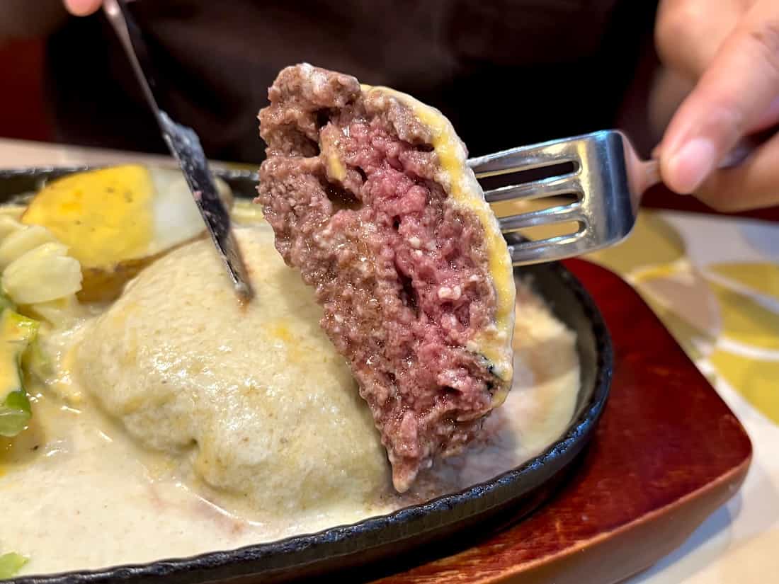 ハンバーグの断面