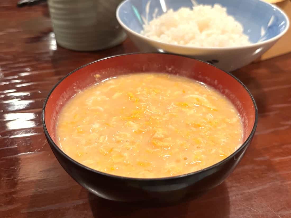 ご飯と玉子汁