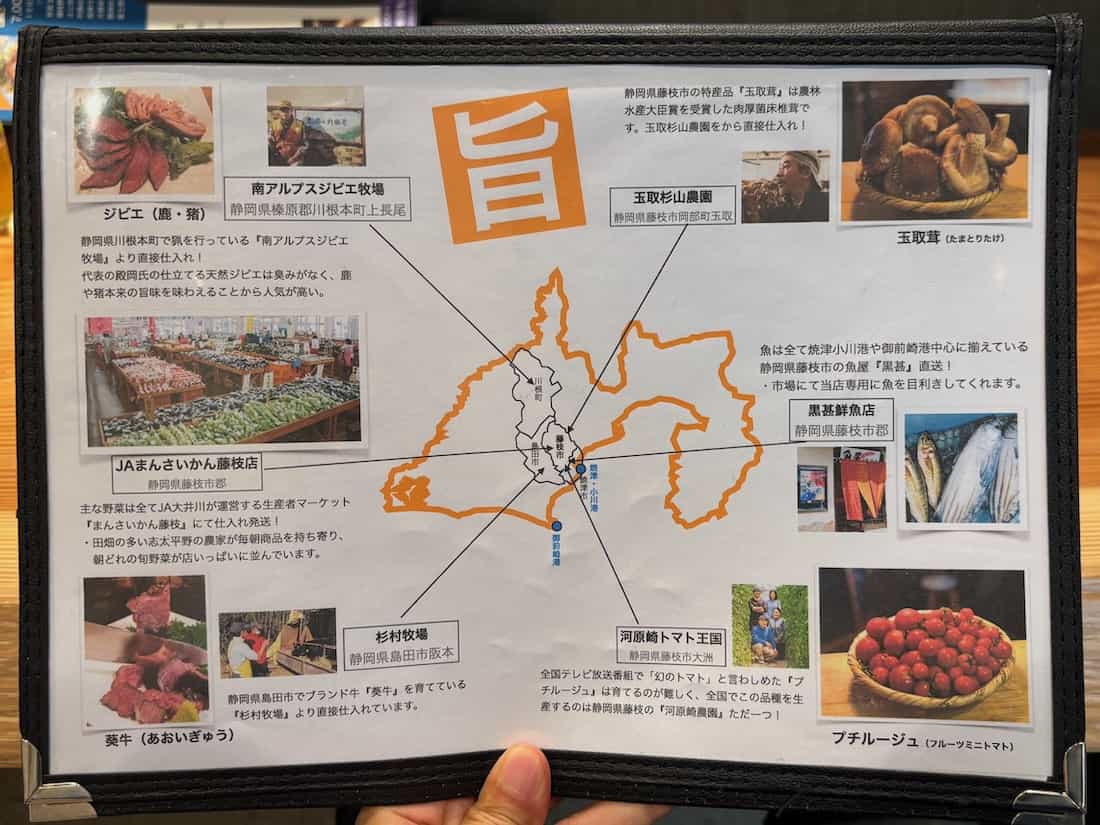 メニューに記載の生産者