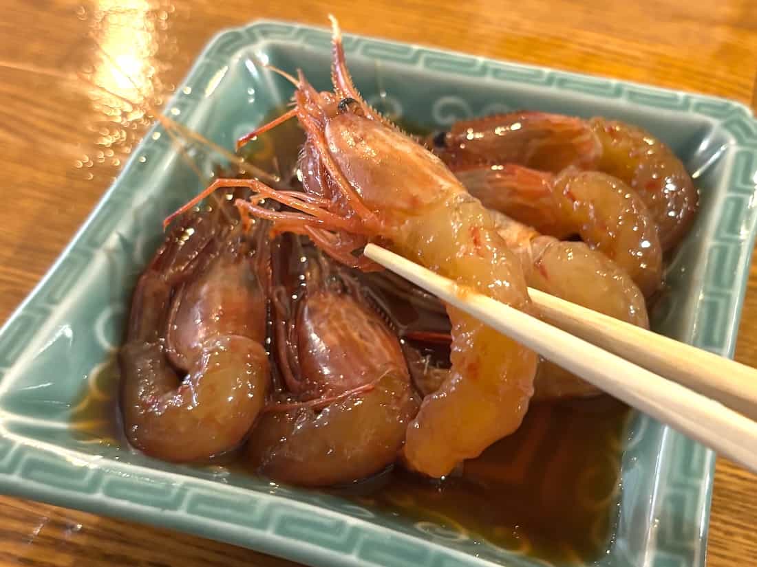 シマエビの紹興酒漬け