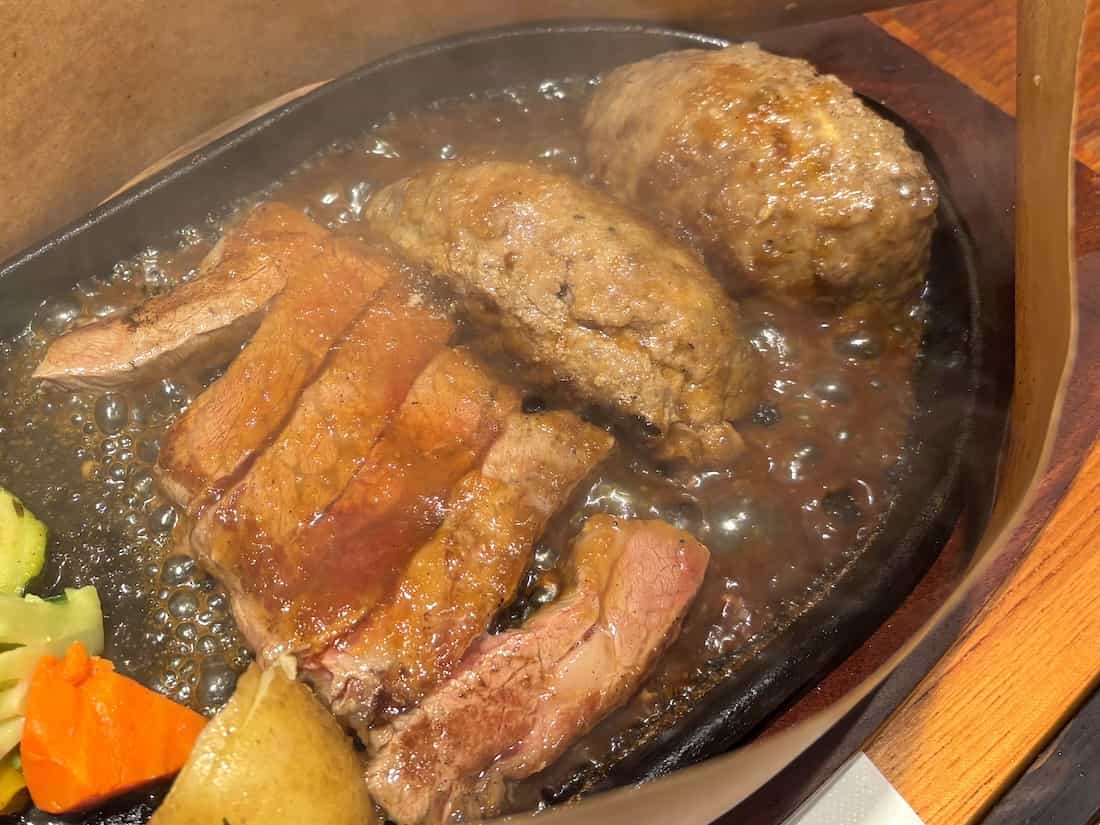 ランチのハンバーグ&ステーキ肉祭り2