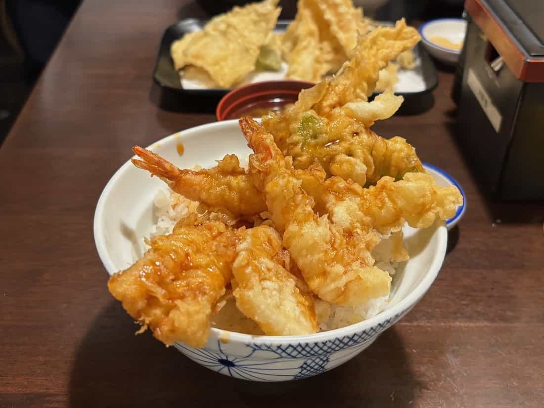 穴子海老天丼