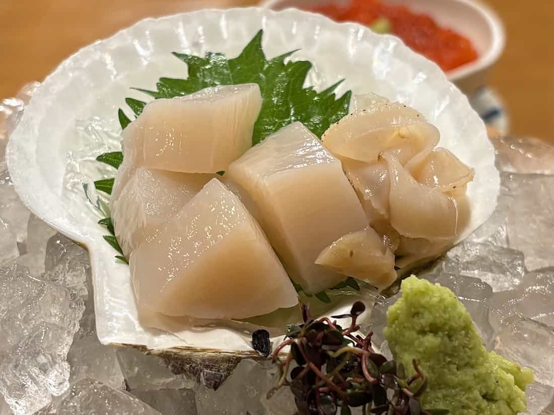 活ほたて貝刺身