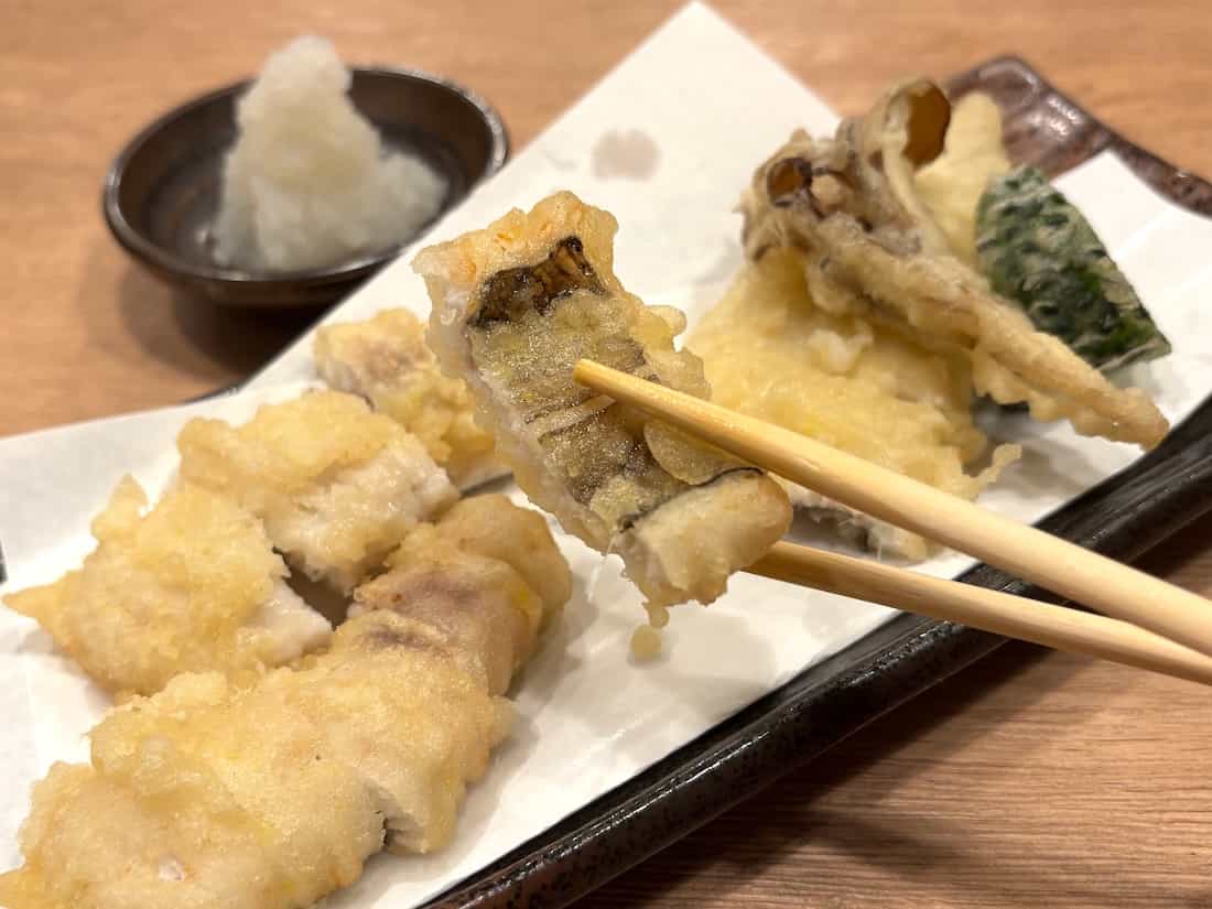 穴子の天ぷら一本揚げ