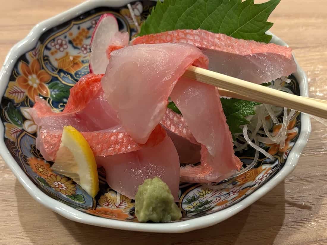 金目鯛刺身