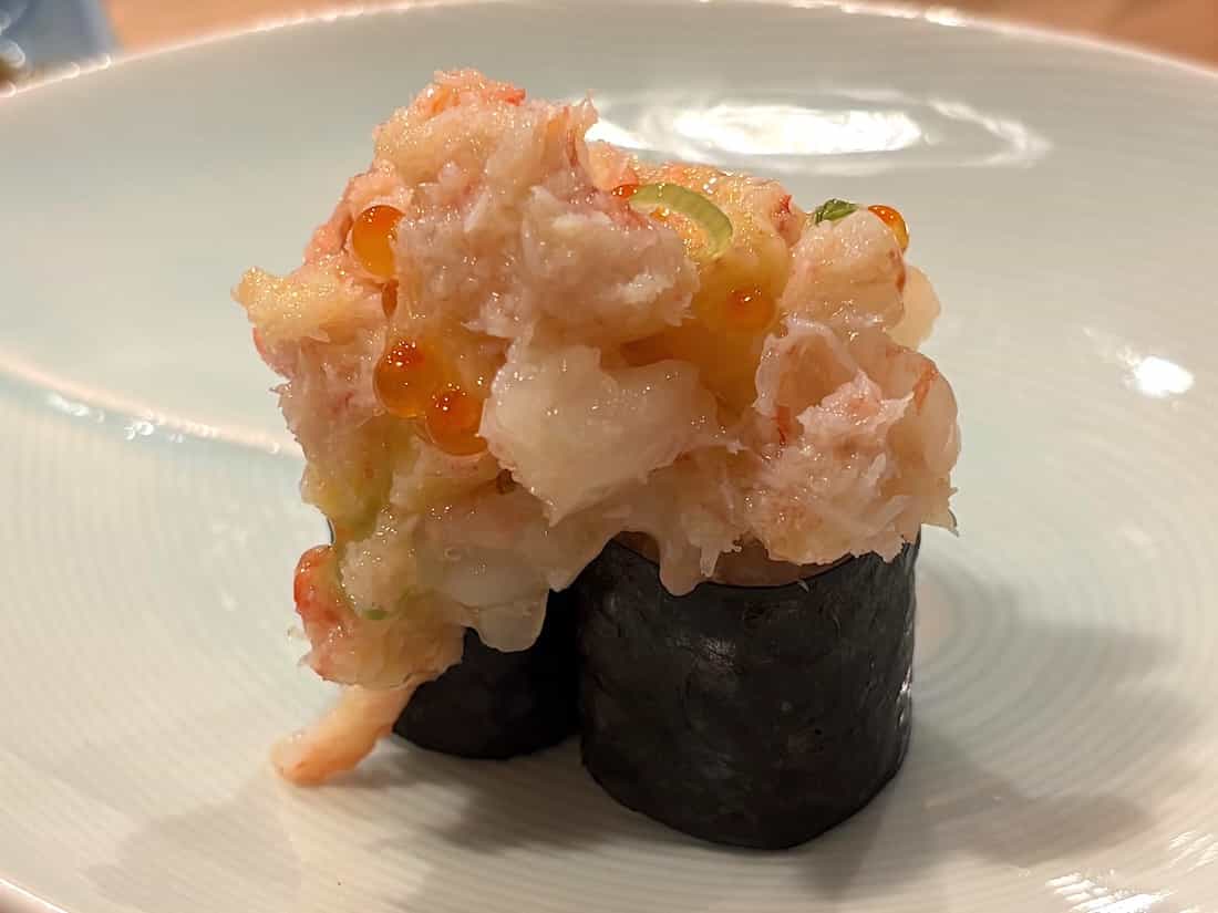 カッパ巻きに乗せる