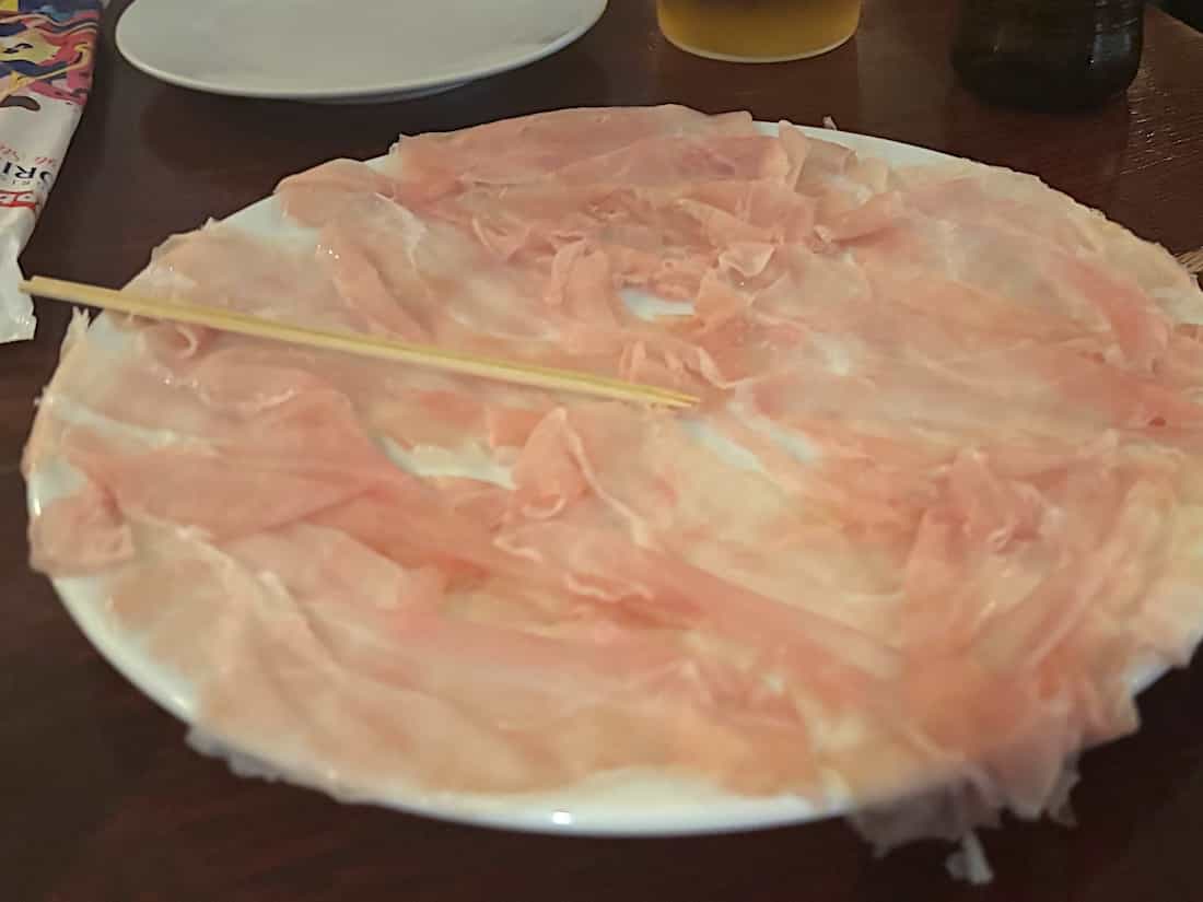 生ハムしゅわしゅわ切り