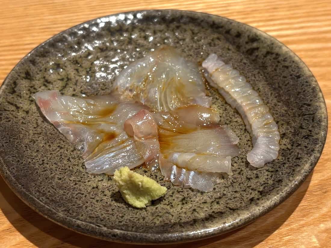 ヒラメの刺身