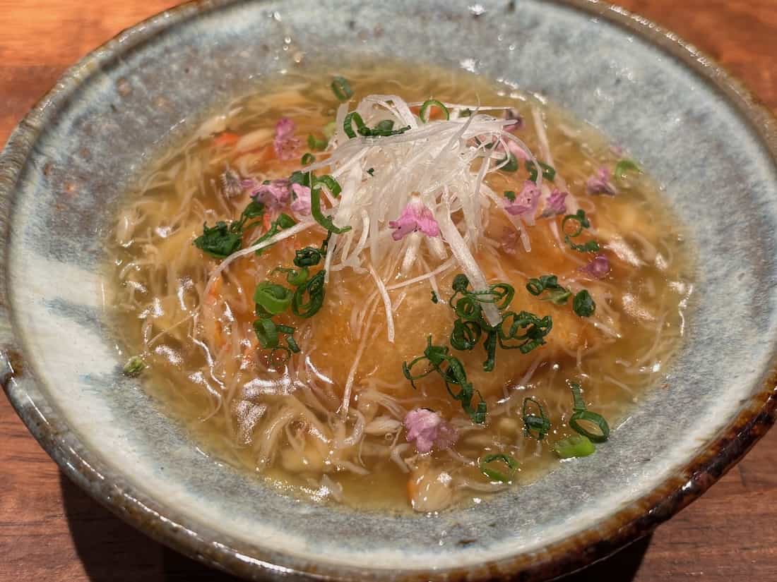 れんこんまんじゅう蟹あんかけ