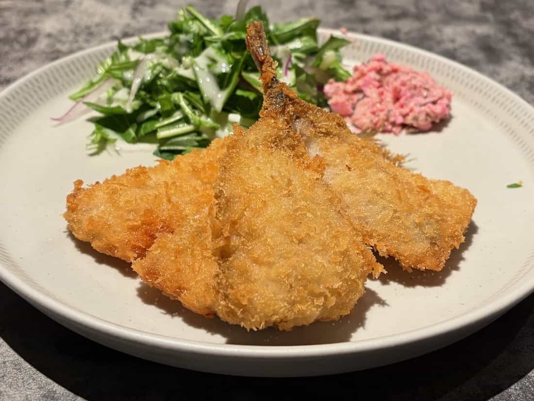 手作りアジフライ