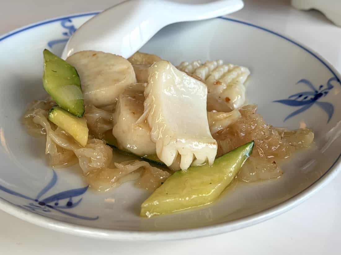 海鮮類の強火炒め