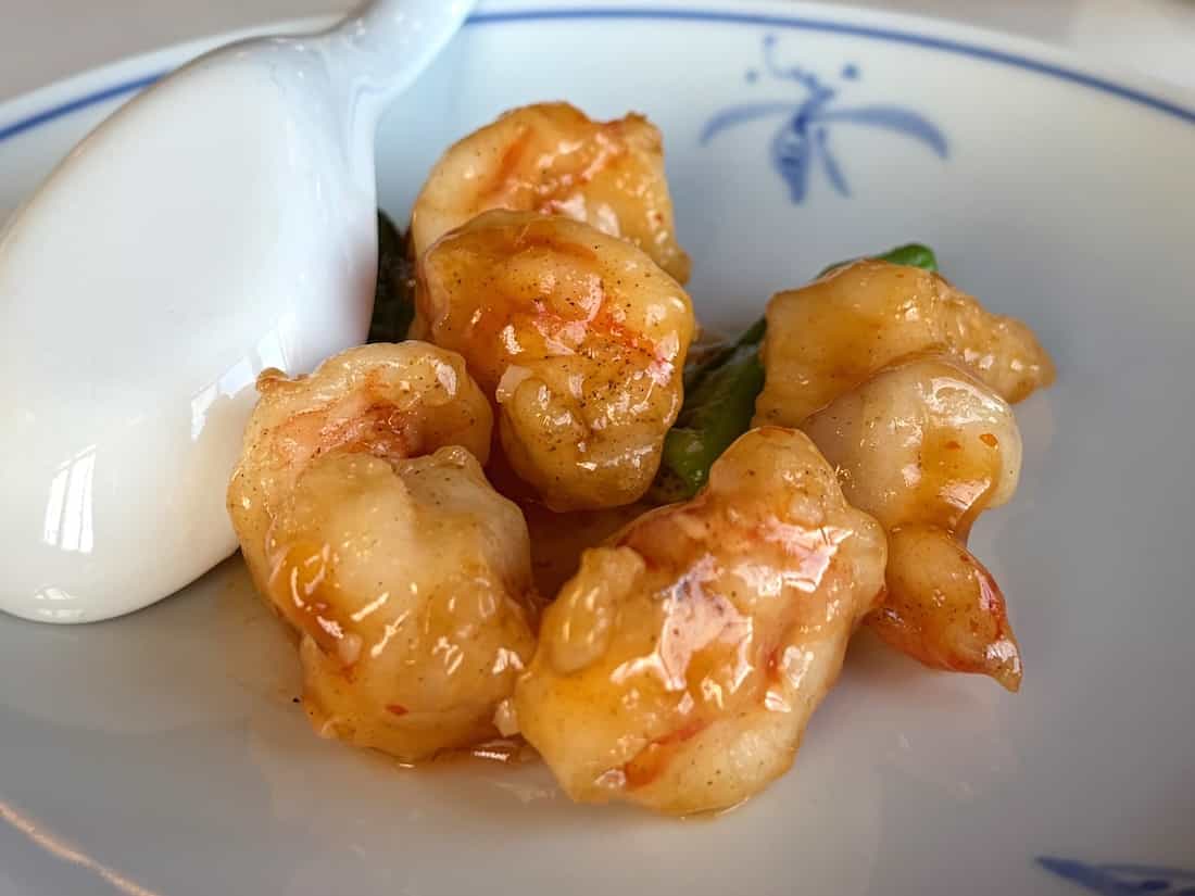 大エビの唐辛子炒め