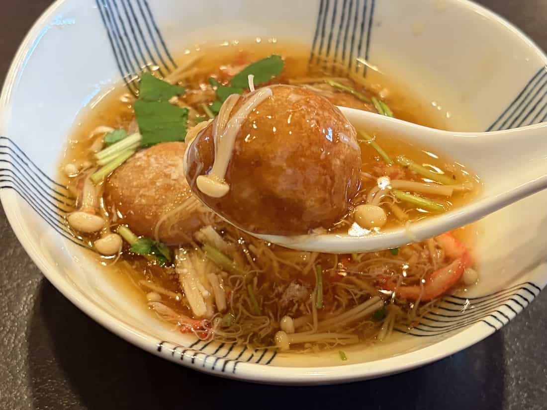 蓮根餅の蟹肉あんかけ