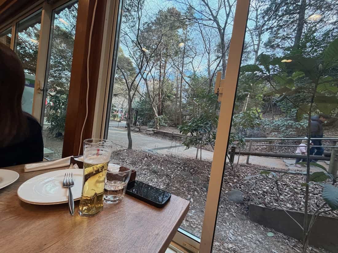 テーブル席からの景色