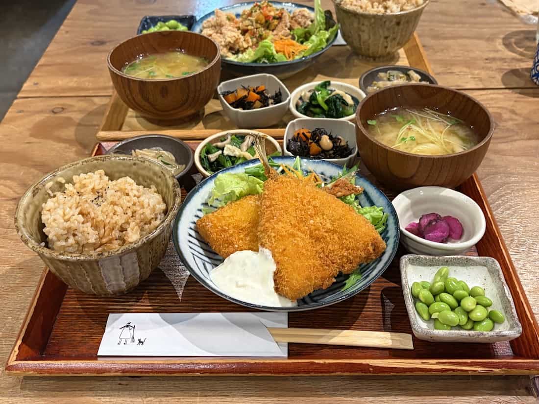 アジフライ定食