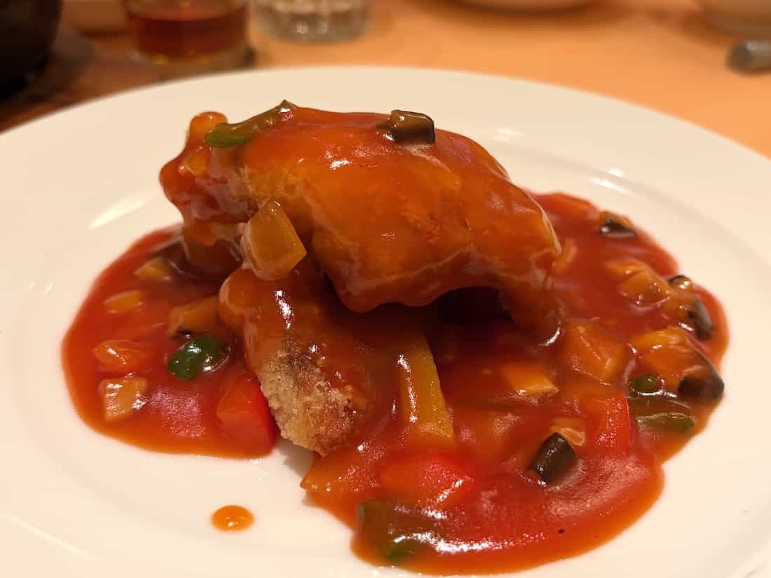 白身魚の甘酢あんかけ