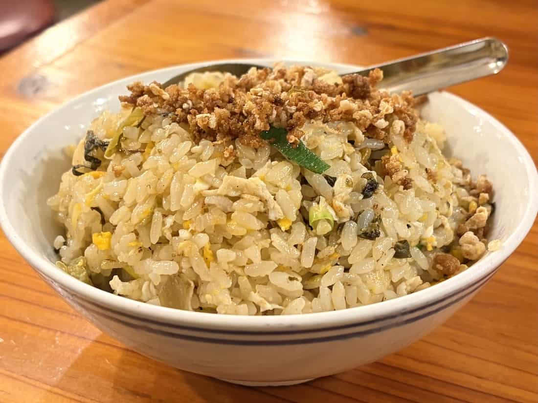 豚と漬物の炒飯