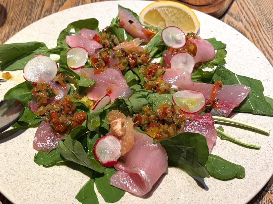 鮮魚（ヒラマサ）のカルパッチョ