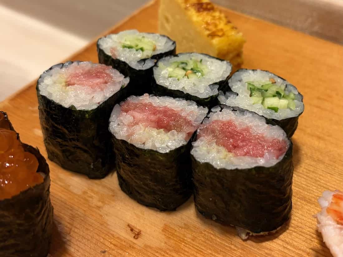 鉄火巻、かっぱ巻き