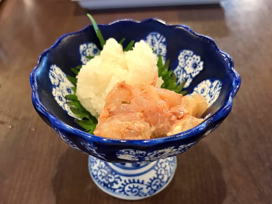鯛の塩辛和え
