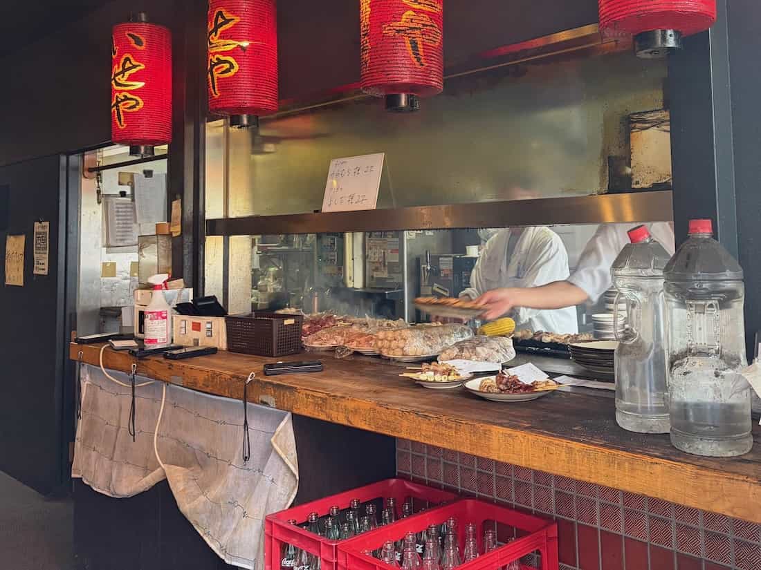 店内の焼き場