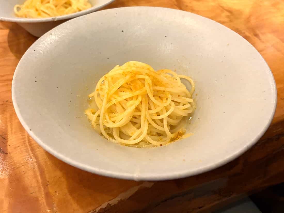 レモンとカラスミ、魚醤のスパゲッティ
