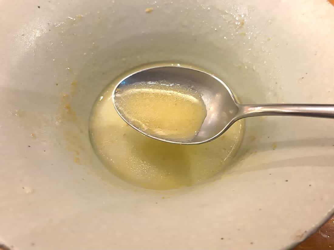 レモンとカラスミ、魚醤のスパゲッティのソース